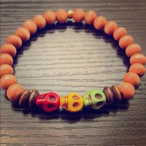 Rasta Inspired Skull Bracelet  ❤️💛💚